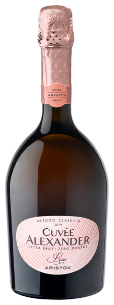 Вино игристое Розовое Экстра Брют Aristov Cuvee Alexander Rose Extra Brut 2019 0,75 л фото