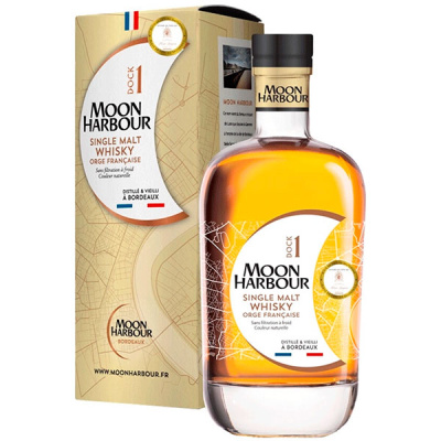 Виски Moon Harbour Dock 1 Single Malt Chateau Haut-Bergeron in gift box 0,70 л фото