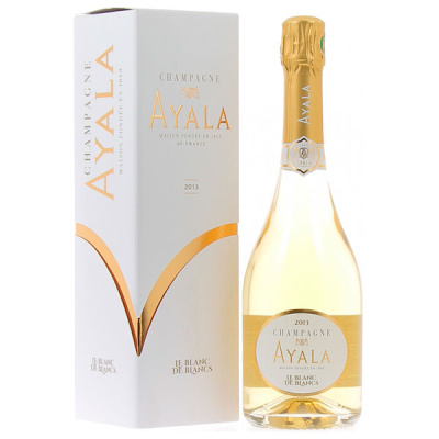 Вино игристое Белое Брют Ayala Le Blanc de Blancs Millesime Champagne in gift box 2013 0,75 л фото