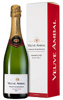 Вино игристое Белое Veuve Ambal Grande Cuvee Cremant de Bourgogne Brut in gift box 2023 0,75 л фото
