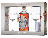 Ликер Nonino Amaro Quintessentia with 2 glasses in gift box 0,7 л фото