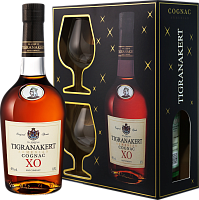 Коньяк Tigranakert XO gift box with 2 glasses 0,5 л фото