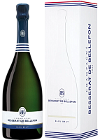 Вино игристое Besserat de Bellefon Bleu Brut Champagne in gift box 0,75 л фото