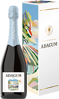 Вино игристое Белое Брют Adagum Brut in gift box 2024 0,75 л фото