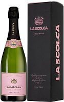 Вино игристое Розовое Брют Soldati La Scolca Brut Rose in gift box 0,75 л фото