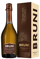 Вино игристое Белое Bruni Prosecco Extra Dry in gift box 2024 0,75 л фото