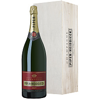 Вино игристое Белое Брют Piper-Heidsieck Brut Champagne in wooden box 2017 3 л фото