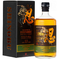 Виски Shinobu 10 Years Old Pure Malt Mizunara Japanese Oak Finish Lightly Peated in gift box 0,7 л фото