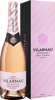 Вино игристое Розовое Брют Vilarnau Cava Brut Delicat Reserva in gift box 0,75 л фото