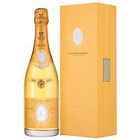 Вино игристое Белое Брют Louis Roederer Cristal Champagne in gift box 2014 0,75 л фото