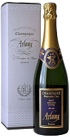Вино игристое Белое Брют Arlaux Grande Cuvee Premier Cru Brut Champagne in gift box 0,75 л фото