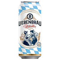 Пиво Светлое Liebenbrau Helles in can 0,5 л фото