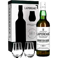 Виски Laphroaig Quarter Cask Single Malt Islay with 2 glasses in gift box 0,7 л фото