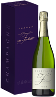 Вино игристое Nathalie Falmet Brut Champagne in gift box 0,75 л фото