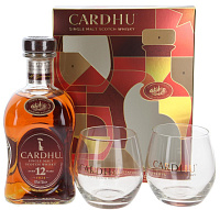 Виски Cardhu 12 Years Old Single Malt Speyside with 2 glasses in gift box 0,7 л фото