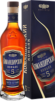 Коньяк KVKZ Komandirsky 5 yo in gift box 0,5 л фото