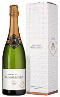 Вино игристое Белое Брют Marcel Martin Cremant de Loire Brut in gift box 2022 0,75 л фото