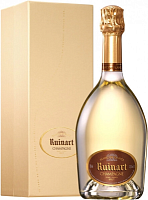 Вино игристое Белое Брют Ruinart Blanc de Blancs Champagne in gift wrap Second Skin 1,5 л фото