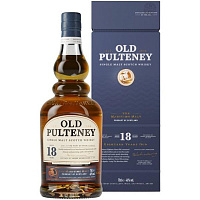 Виски Old Pulteney 18 Years Old Single Malt Highland in gift box 0,7 л фото