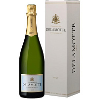 Вино игристое Белое Брют Delamotte Brut Champagne in gift box 0,75 л фото