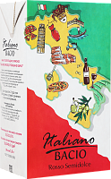 Вино Красное Полусладкое Italiano Bacio Rosso Semidolce 2021 1 л фото