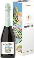 Вино игристое Белое Полусладкое Adagum White Semi-Sweet in gift box 2024 0,75 л фото