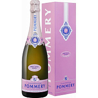 Вино игристое Розовое Брют Pommery Rose Brut Champagne in gift box 0,75 л фото