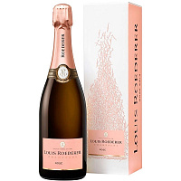 Вино игристое Розовое Брют Louis Roederer Rose Brut Champagne in gift box 2016 0,75 л фото