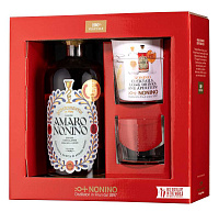 Ликер Nonino Amaro Quintessentia with 2 glasses in gift box 0,7 л фото