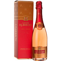 Вино игристое Розовое Брют Lucien Albrecht Cremant d'Alsace Brut Rose in gift box 1,5 л фото