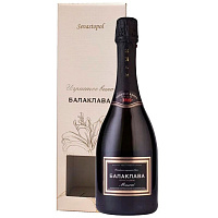 Вино игристое Белое Полусладкое Zolotaya Balka Balaklava Muscat in gift box 0,75 л фото