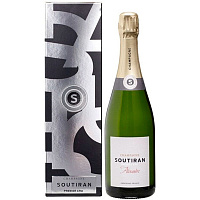 Вино игристое Белое Брют Soutiran Alexandre Premier Cru Brut Champagne in gift box 0,75 л фото