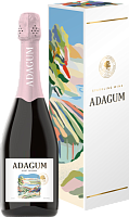 Вино игристое Розовое Брют Adagum Brut Rose in gift box 2024 0,75 л фото