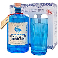 Джин Drumshanbo Gunpowder Irish Gin with a glass in gift box 0,7 л фото