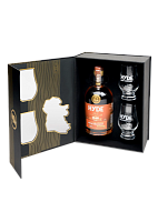 Виски Hyde №8 Stout Cask Finished Irish Whiskey with 2 glasses in gift box 0,7 л фото