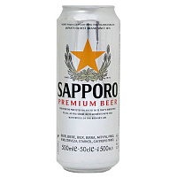 Пиво Светлое Sapporo Premium in can 0,5 л фото