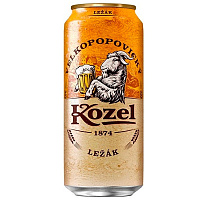 Пиво Светлое Velkopopovicky Kozel Lezak in can 0,5 л фото
