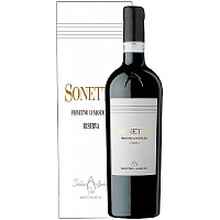 Вино Красное Сухое Produttori di Manduria Sonetto Primitivo di Manduria Riserva in gift box 2017 0,75 л фото