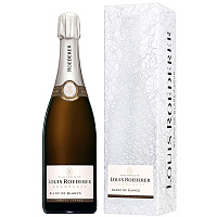 Вино игристое Белое Брют Louis Roederer Blanc de Blancs Champagne Grafika in gift box 2016 0,75 л фото