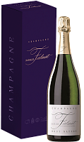Вино игристое Nathalie Falmet Brut Nature Champagne in gift box 2020 0,75 л фото