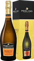 Вино игристое Белое Сухое Perlino Prosecco in gift box 0,75 л фото
