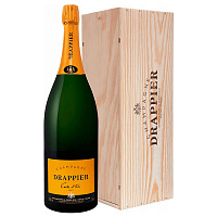 Вино игристое Белое Брют Drappier Carte d'Or Brut Champagne in wooden box 2016 3 л фото