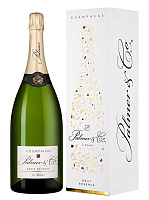 Вино игристое Белое Брют Palmer & Co La Reserve Brut Champagne in gift box 2019 1,5 л фото