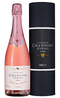 Вино игристое Розовое Брют Chanoine Freres Brut Rose Champagne in gift box 2021 0,75 л фото