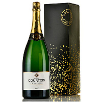 Вино игристое Pierre Сourtois Brut Champagne in gift box 1,5 л фото
