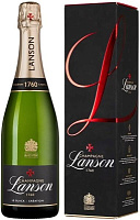 Вино игристое Белое Брют Lanson Le Black Creation 259 Brut Champagne in gift box 0,75 л фото