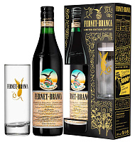 Ликер Fernet-Branca with a glass in gift box 0,7 л фото