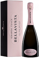 Вино игристое Розовое Экстра Брют Bellavista Grande Cuvee Alma Rose Franciacorta in gift box 2020 0,75 л фото