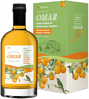 Виски Omar Cask Strength Single Malt Orange Brandy Barrel Finished in gift box 0,7 л фото