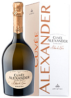 Вино игристое Белое Экстра Брют Aristov Cuvee Alexander Blanc de Noirs Extra Brut in gift box 2021 0,75 л фото
